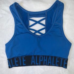 Alphalete Blue Cross Sports Bra